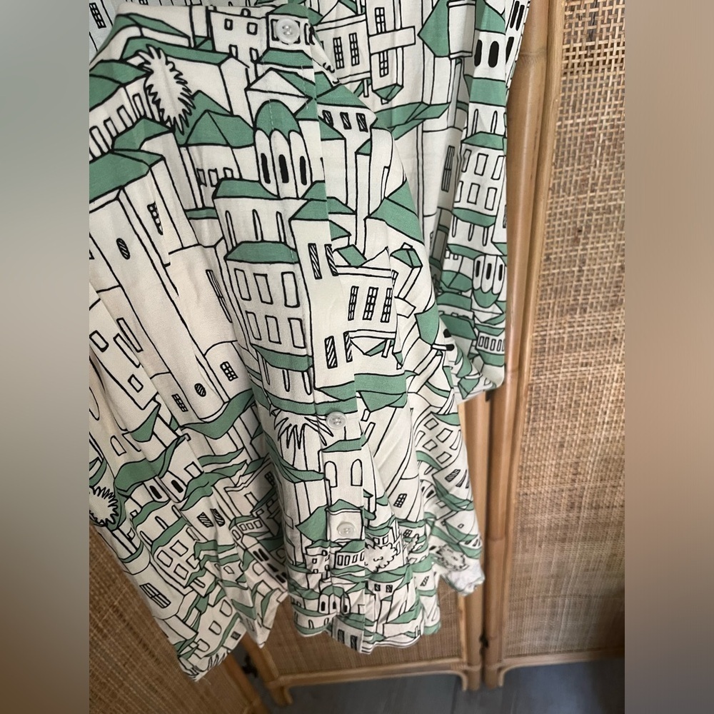 Anthropologie porridge cityscape lounge midi dress - Picture 10 of 11